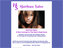 Tablet Screenshot of hairlines-salon.com